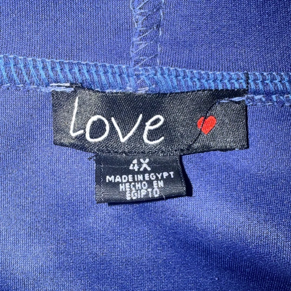 *PRE-OWNED* Women's Size 4x Love Blue Zip-Up Hoodie - Picture 5 of 6
